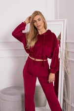 Velour set with fuchsia hood