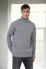 75046 Dewberry Turtleneck Mens Sweater-DARK GREY