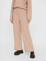 Beige Wide Trousers Pieces - Women's