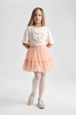 DEFACTO Girl's Stretch Waisted Tulle Skirt