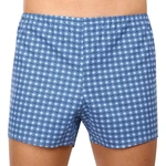 Classic men's boxer shorts Foltýn blue checks extra oversized