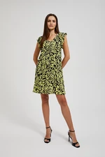 Women's patterned dress MOODO - black