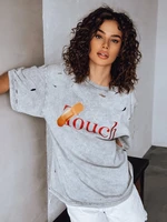 TOUCH women's T-shirt light grey Dstreet