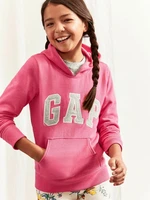 GAP Logo hoodie sweatshirt Mikina Růžová