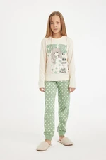 DEFACTO Girls Printed Long Sleeve Pajama Set