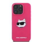 Zadní kryt Karl Lagerfeld KLHMP16XSCHPPLF Sil Choupette Head Print MagSafe pro Apple iPhone 16 Pro Max, fuchsia