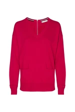 Tommy Hilfiger Sweater - NOLAA V-NK ZIPPER SWT LS pink