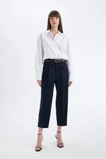 DEFACTO Carrot Fit Pocket High Waist Crop Trousers