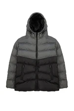 Trendyol Anthracite Regular Fit Color Blocked Wind Resistant Puffer Winter Jacket