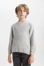 DEFACTO Boy's Crew Neck Knitwear Sweater