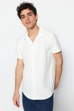 Trendyol White Regular Fit Open Collar Summer Shirt