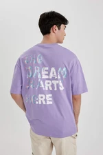 DEFACTO Comfort Fit Crew Neck Printed T-Shirt