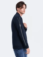 Ombre Men's bomber jacket with decorative zips on sleeves