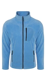 24601 Dewberry 5 Pocket Outdoor Full Zipper Fleece Jacket-LIGHT BLUE