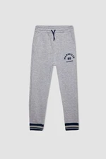 DEFACTO Boy's Printed Tracksuit Bottoms with Elastic Waistband