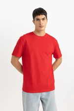 DEFACTO New Regular Fit Crew Neck Short Sleeve 100% Cotton Basic T-Shirt