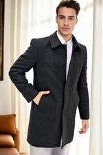 PLT8365 DEWBERRY MEN'S COAT-STRAIGHT ANTHRACITE