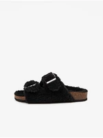 Black Slippers with Faux Fur Replay - Ladies