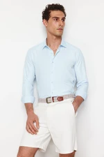 Trendyol Light Blue Slim Fit Easy Iron Smart Men's Shirt