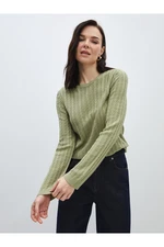 LC Waikiki Crew Neck Self-Patterned Long Sleeve Women's Knitwear Sweater