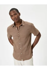 Koton Summer Shirt Short Sleeve Classic Collar Buttoned Cotton