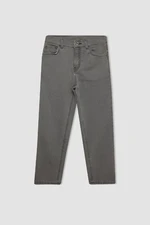 DEFACTO Boy Straight Fit Straight Leg Pocket Gray Jean Trousers