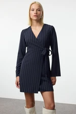 Trendyol Navy Blue Striped Woven Dress