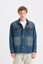 DEFACTO Relax Fit Long Sleeve Pocket Jean Shirt Jacket