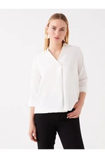 LC Waikiki Women's Shirt Collar Plain Blouse