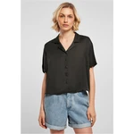 Women's Viscose Satin Leisure Shirt Black