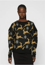 Women's Oversized Christmas Sweater Black/Gold