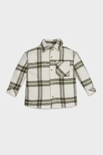 DEFACTO Baby Boy Shirt Collar Flannel Long Sleeve Pocket Plaid Shirt