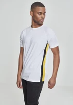 Men's T-shirt Raglan with side stripe white/black/yellow