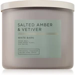 Bath & Body Works Salted Amber & Vetiver vonná sviečka 411 g