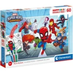 Clementoni - Puzzle 60 Double face Super hero