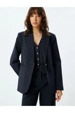 Koton Long Blazer Jacket Double Breasted Regular Fit