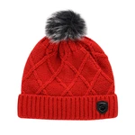 Warm hat with pompom ALPINE PRO GODERE olympic red