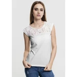 Women's T-shirt Top Laces white