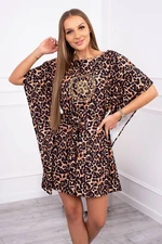 Bat dress Leopard beige