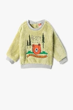 Koton Plush Sweatshirt Teddy Bear Applique Detailed Embroidered Long Sleeve