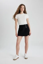 DEFACTO High Waist Jean Shorts Skirt