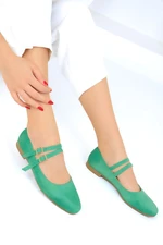 Soho Green Suede Women's Flats 18895