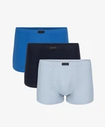 3-PACK Men's boxer shorts ATLANTIC blue/navy/gray