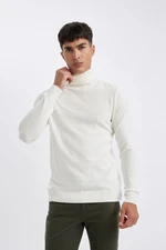 DEFACTO Slim Fit Slim Fit Turtleneck Basic Plain Knitwear Sweater