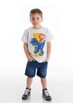 Denokids Brick Boy's T-shirt Denim Shorts Set