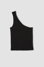 DEFACTO Slim Fit One Shoulder Ribbed Camisole Athlete