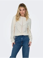 White Womens Patterned Sweater ONLY Ella - Women