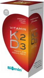 BIOMIN VITAMIN K2 + D3 1000 I.U. 60 kapsúl