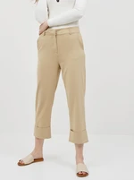 Beige cropped trousers JDY Wagner - Women's