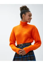 Koton Crop Turtleneck Sweater Knitwear